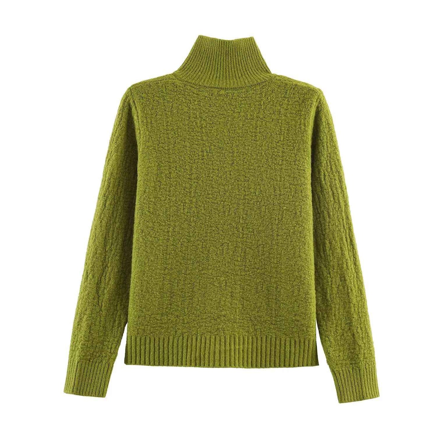 Women Clothing Square Collar Knitted Cardigan Sweater