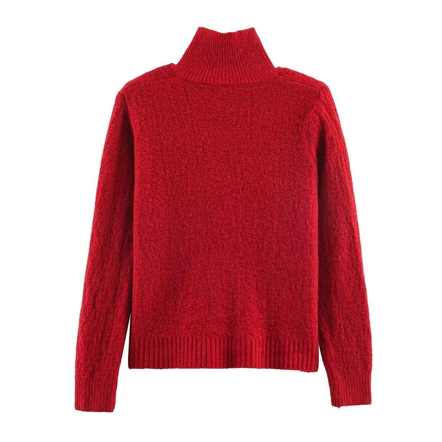 Women Clothing Square Collar Knitted Cardigan Sweater