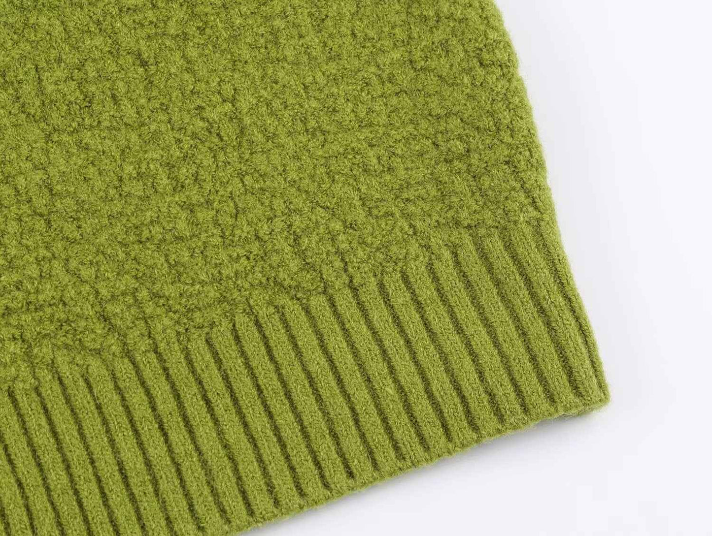 Women Clothing Square Collar Knitted Cardigan Sweater