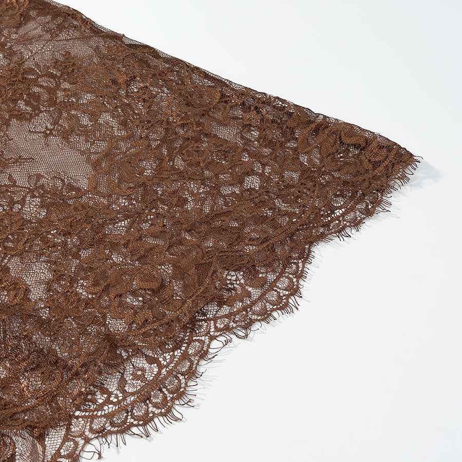Lace Stitching Midi Skirt