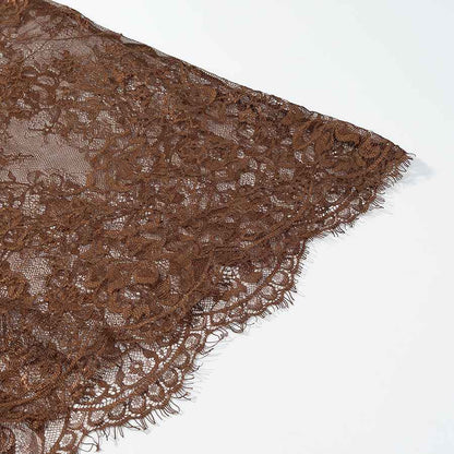 Lace Stitching Midi Skirt