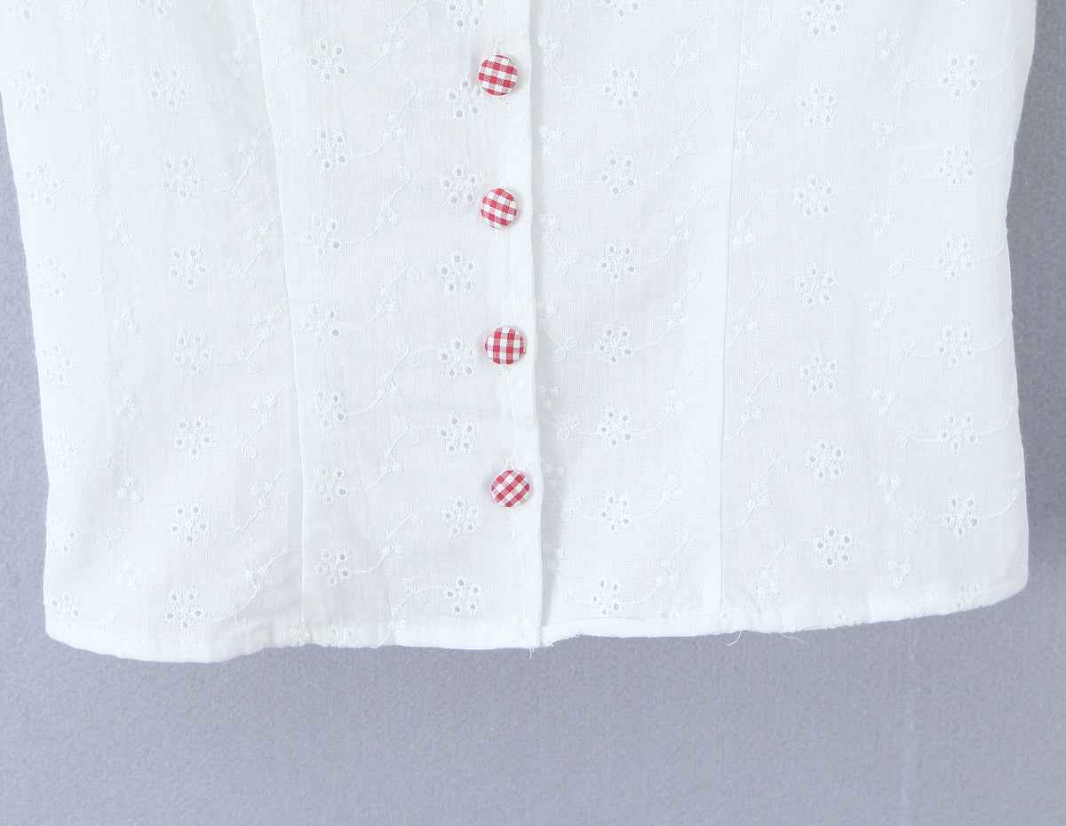 Bubble Sleeve Blouse Women's Elegance Retro