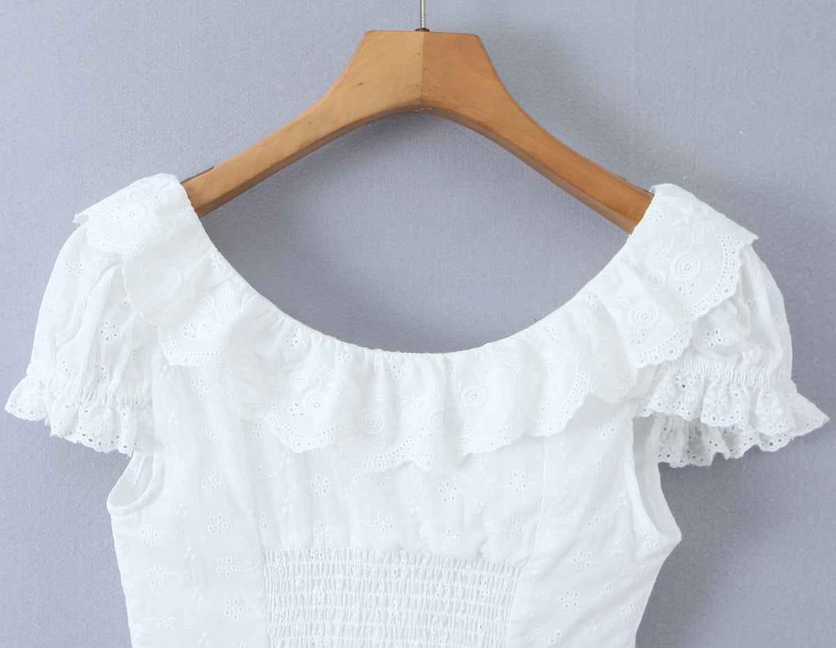 Bubble Sleeve Blouse Women's Elegance Retro