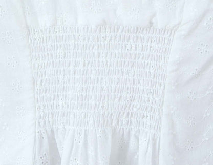 Bubble Sleeve Blouse Women's Elegance Retro