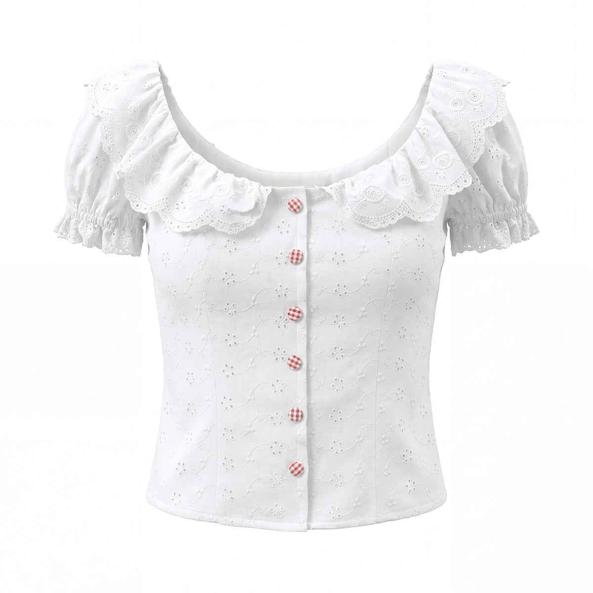 Bubble Sleeve Blouse Women's Elegance Retro