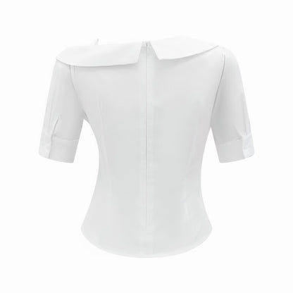 Pleated T-Shirt Slim Fit Blouse