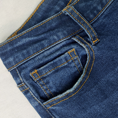 MUNSIEUR High Waist Stretch Flared Denim Jeans