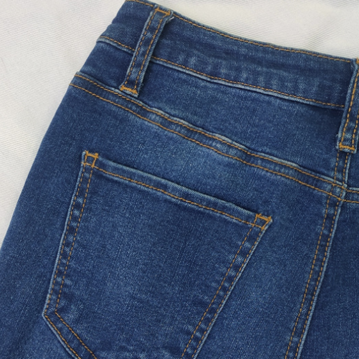 MUNSIEUR High Waist Stretch Flared Denim Jeans