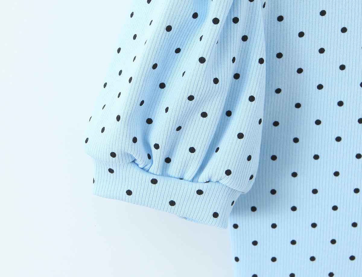 Lace Stitching Polka Dot Romper