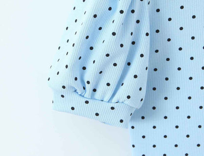 Lace Stitching Polka Dot Romper