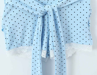 Lace Stitching Polka Dot Romper