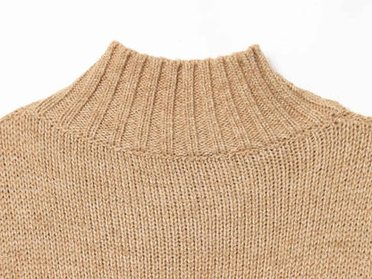 French Minimalist Sleeveless Turtleneck T-shirt