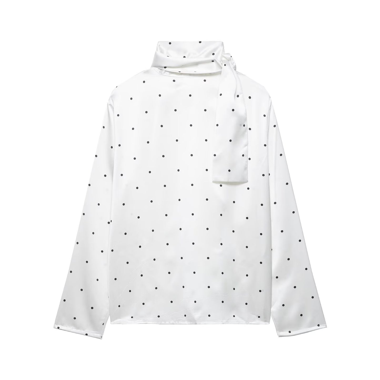Polka Dot Satin Blouse