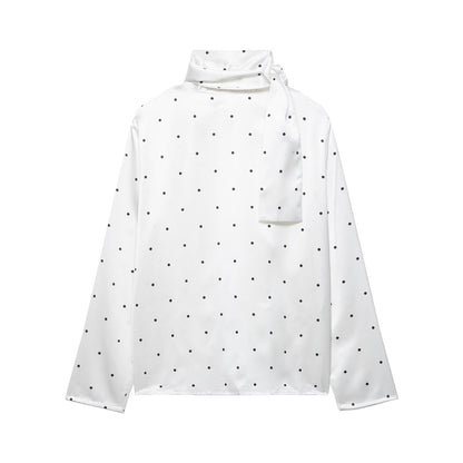 Polka Dot Satin Blouse