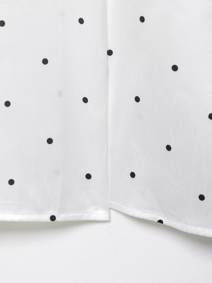 Polka Dot Satin Blouse