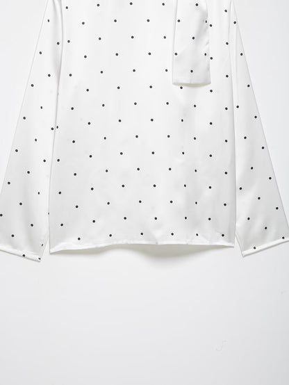 Polka Dot Satin Blouse
