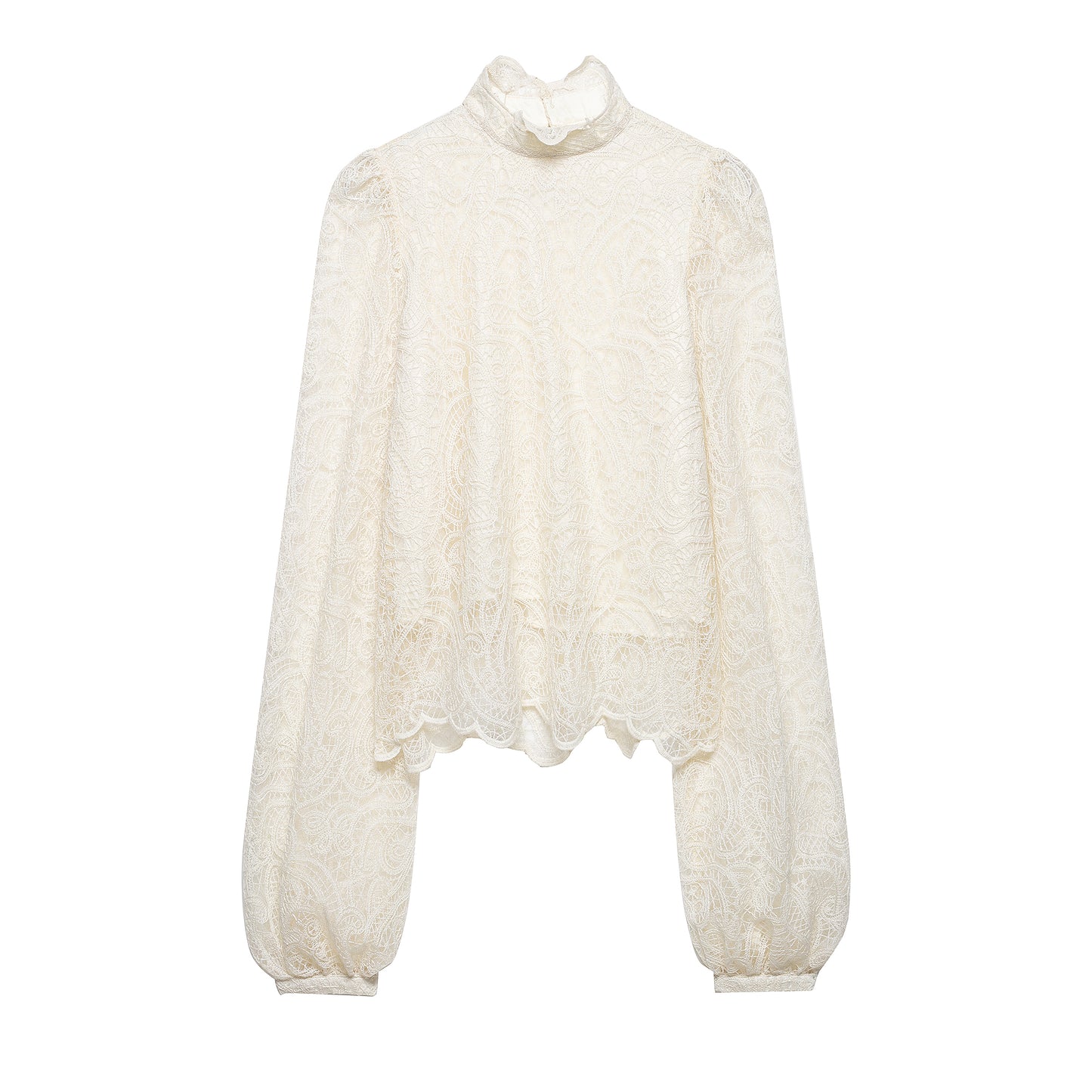 Spring Elegant Lantern Sleeve Lace Skirt Two Piece Set New Arrivals