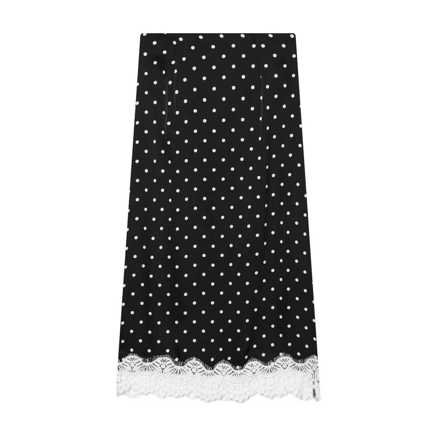 Lace Stitching Polka Dot Printed Skirt