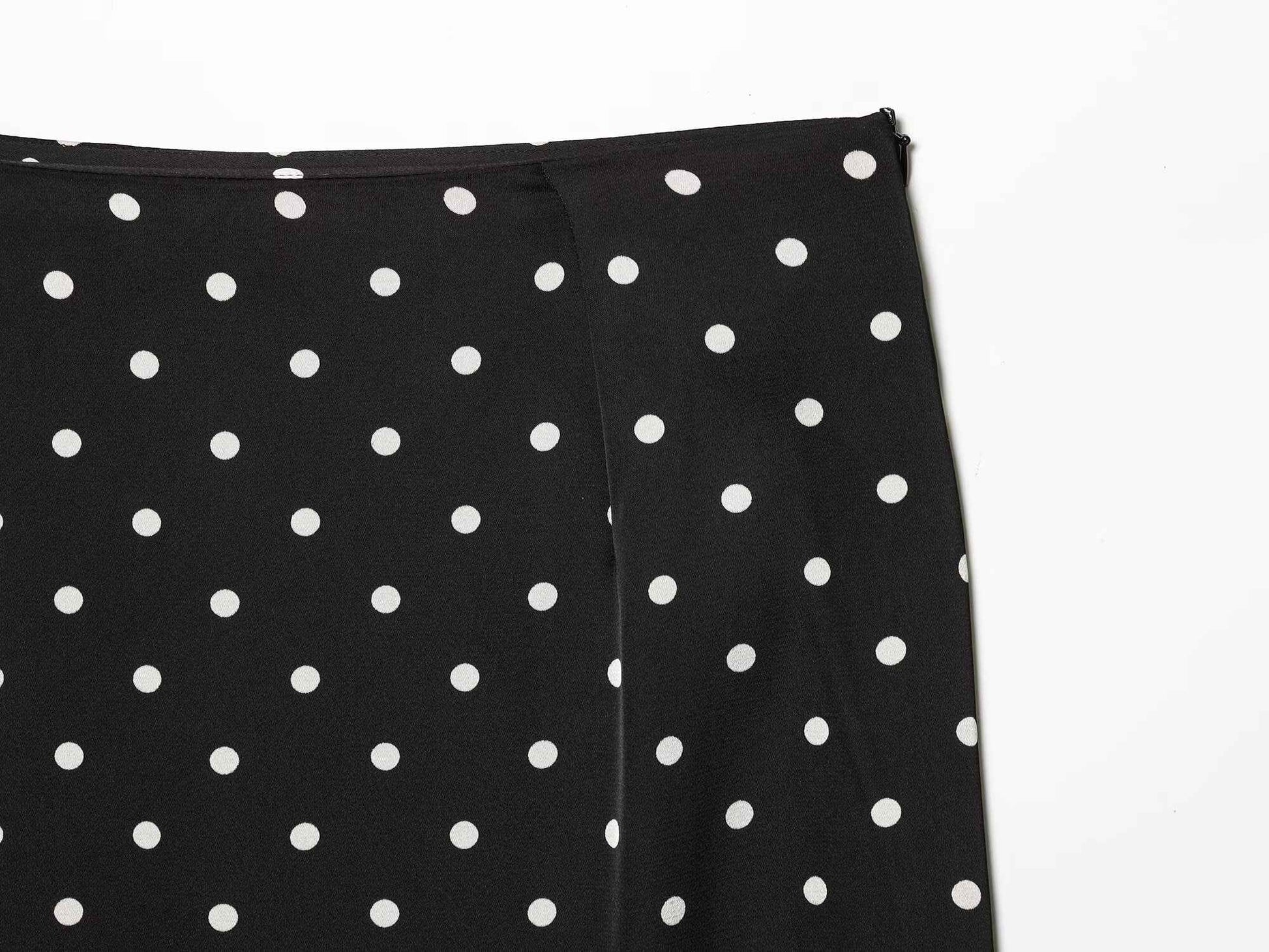 Lace Stitching Polka Dot Printed Skirt