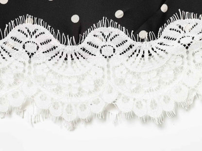 Lace Stitching Polka Dot Printed Skirt