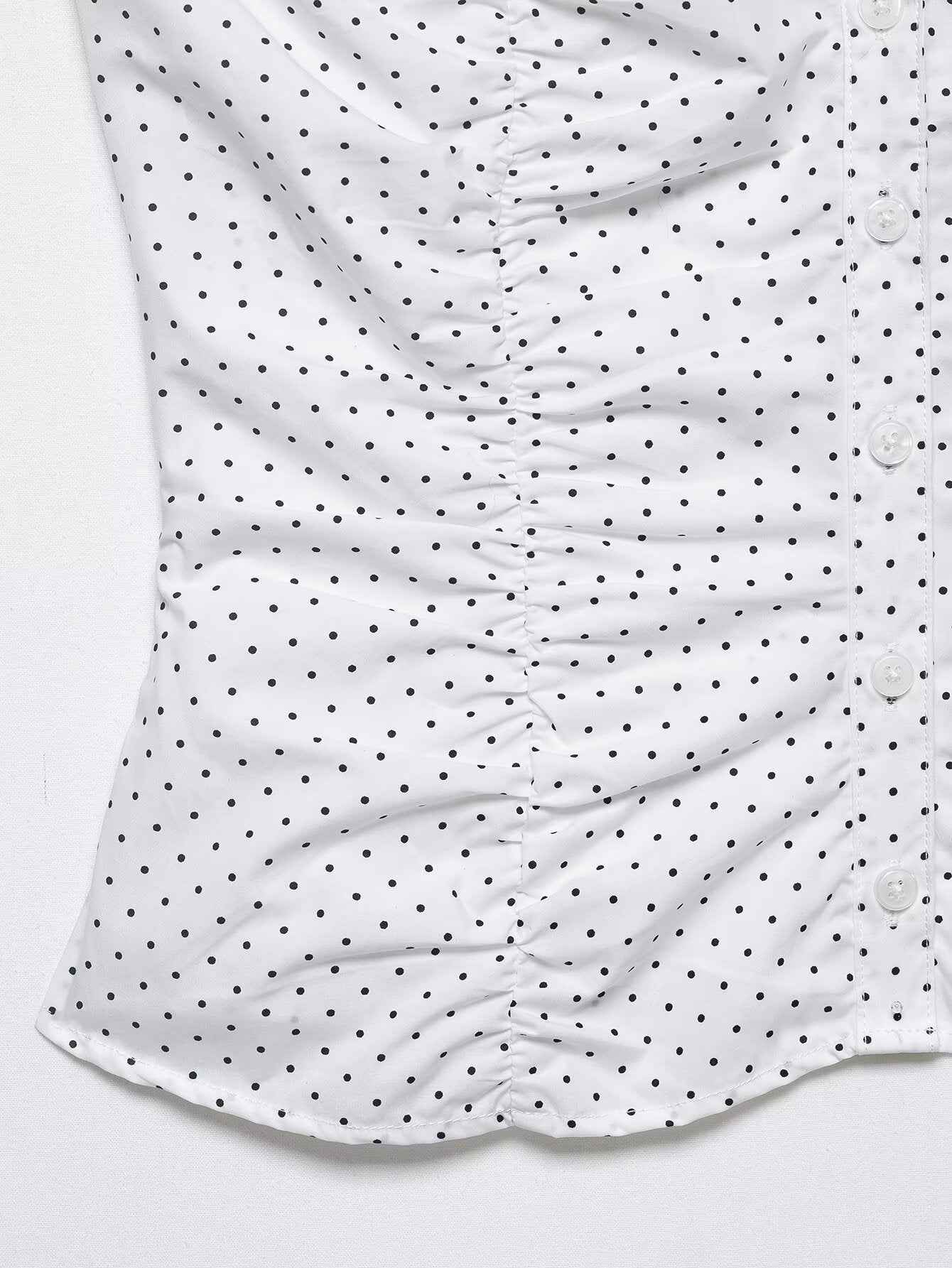 Spring Women's Casual Loose Pleated Poplin T-shirt