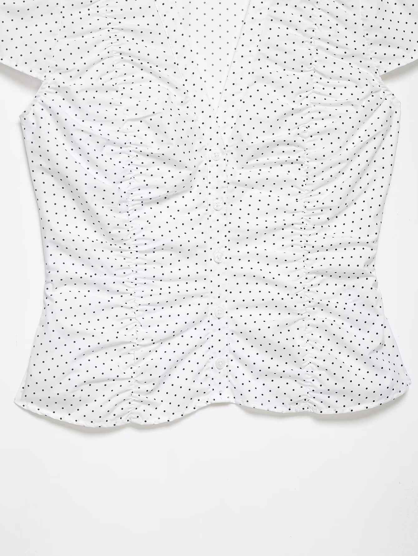 Spring Women's Casual Loose Pleated Poplin T-shirt