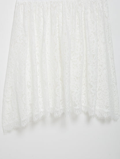 Lace Cutout out Two Piece Skirt Set
