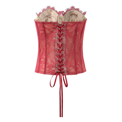 Lace Corset Tube Top Push up T-shirt