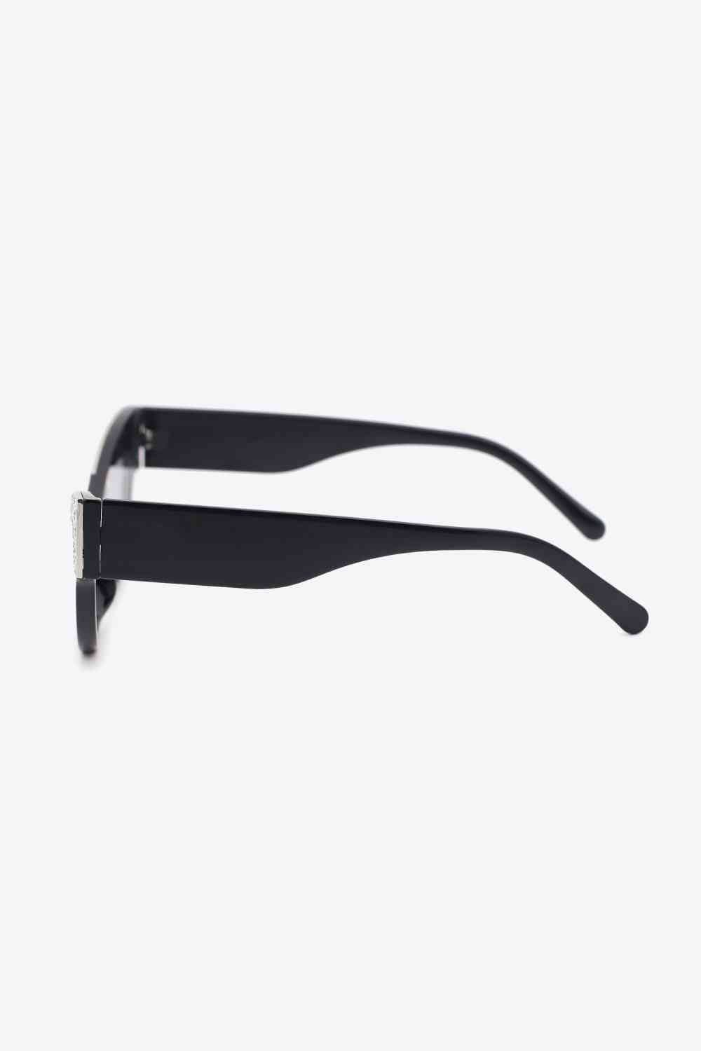 UV400 Rhinestone Trim Cat-Eye Sunglasses - Munsieur