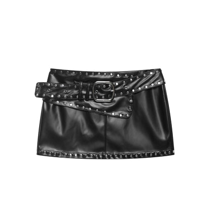MUNSIEUR Summer Skirt Set Rivet Two Piece New Arrivals