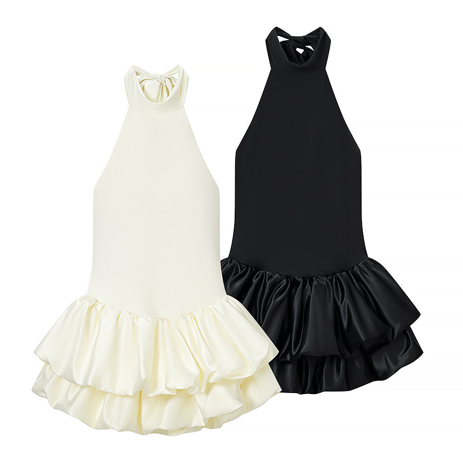 Backless Elegant Slim Fit Sleeveless Halter Dress
