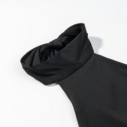 Backless Elegant Slim Fit Sleeveless Halter Dress
