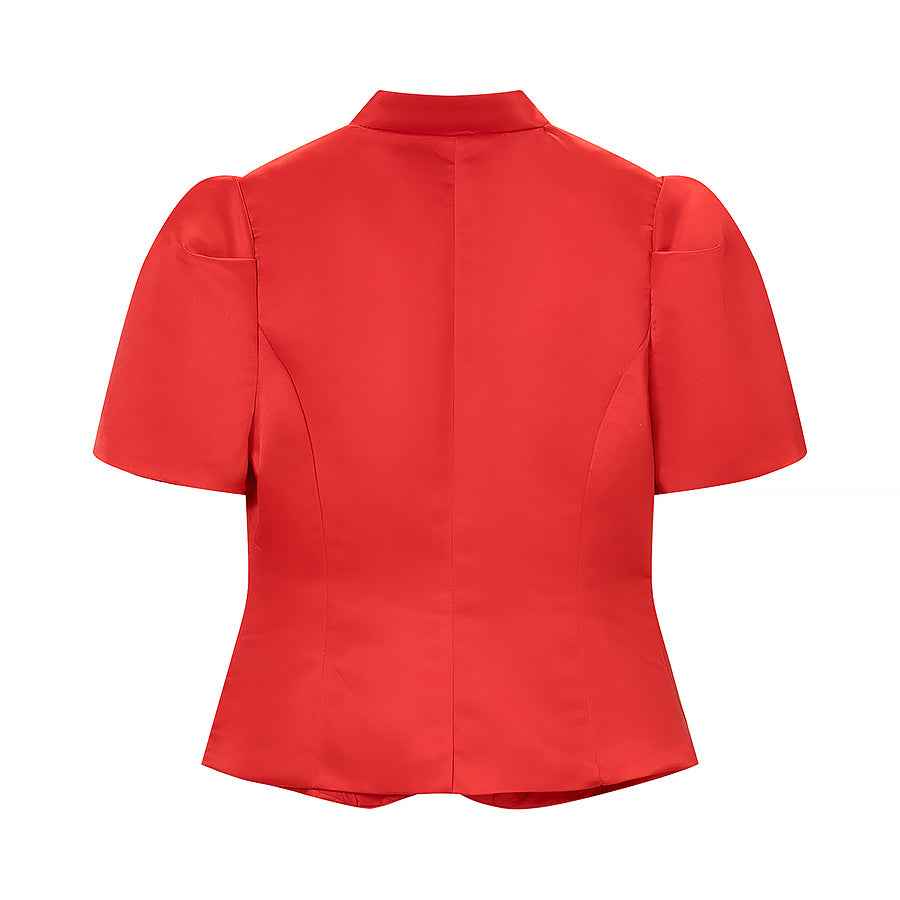 Solid Color Puff Sleeve Blouse MUNSIEUR New Arrivals