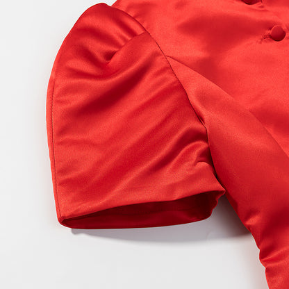 Solid Color Puff Sleeve Blouse MUNSIEUR New Arrivals