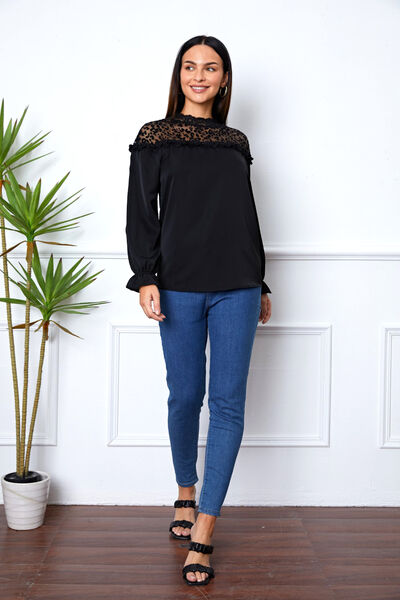 Leopard Frill Flounce Sleeve Blouse - Munsieur