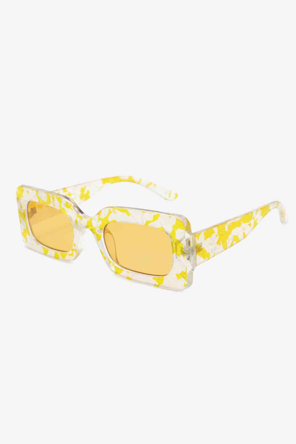 Tortoiseshell Rectangle Polycarbonate Sunglasses - Munsieur