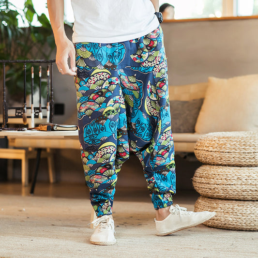 Loose Hip-Hop Style Linen Casual Joggers