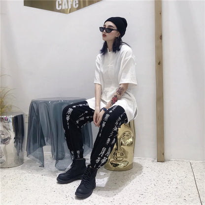 Women's Retro Cropped Leggings All-Match Casual Loose High Waist Leisure Leggings