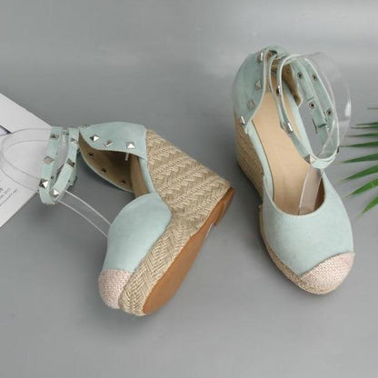 Women's Pumps Heels Espadrilles Wedges Platform Rivet