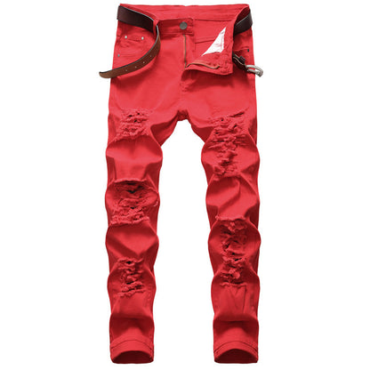 Trendy Fashion Stretch Big Ripped Pants