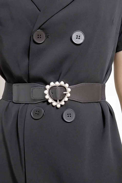 Pearl Buckle Elastic Belt - Munsieur