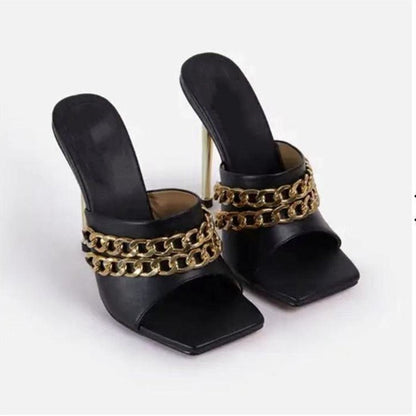 Women's Mules Thin High Heels Square Toe