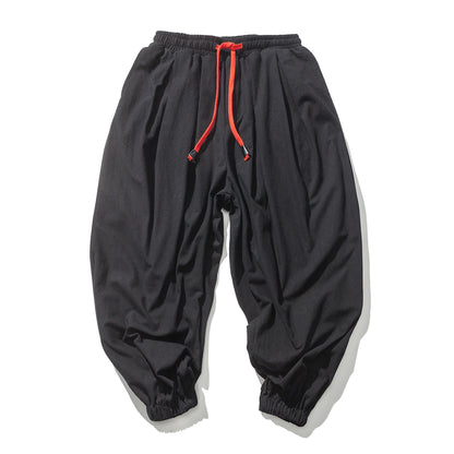 Men's Four Seasons Cotton Loose Hanging Gear Men Flying Squirrel Joggers