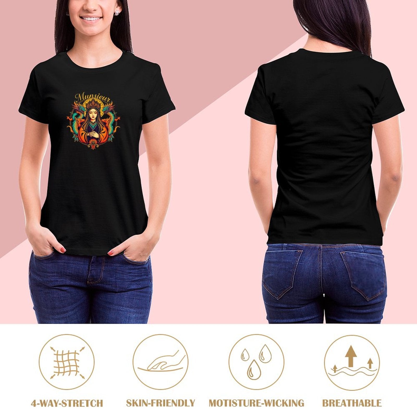 Munsieur T-Shirt for Women: Timeless Simplicity with a Premium Fit - Munsieur