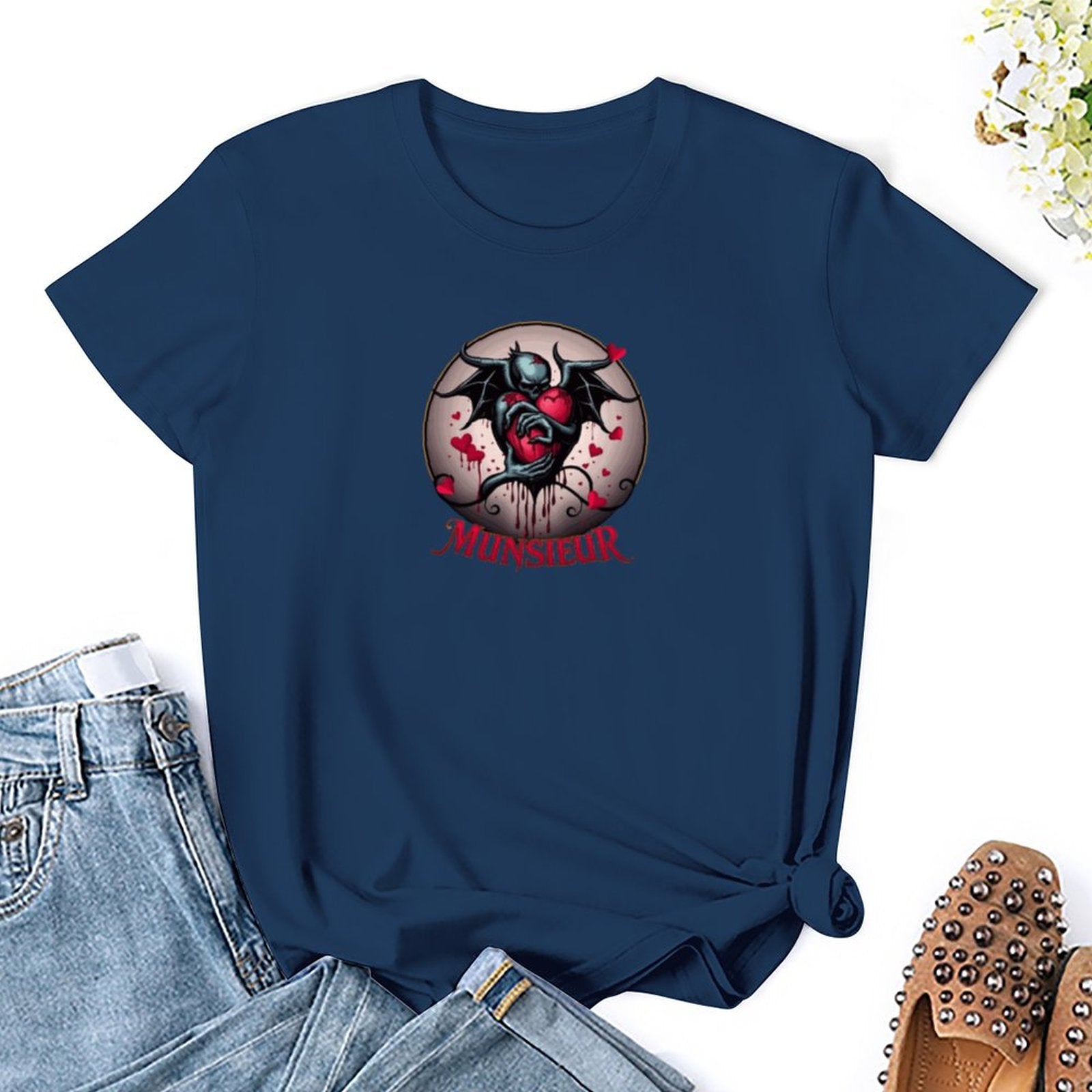 Munsieur T-Shirt for Women: Classic Simplicity with a Modern Edge for Her - Munsieur