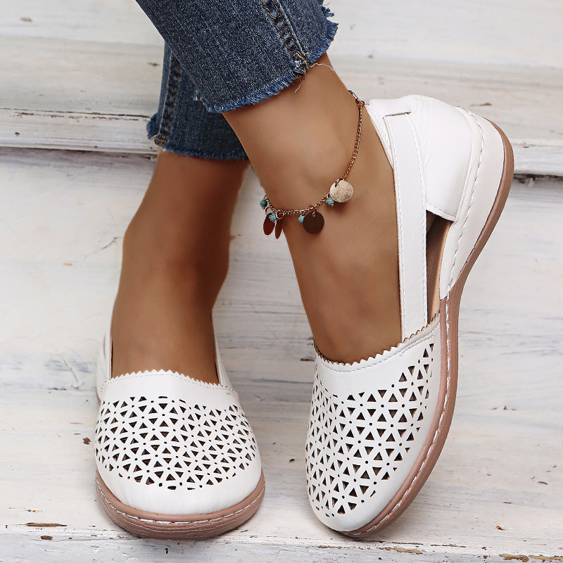 Round Toe Cross-border Large Size Flats Women's