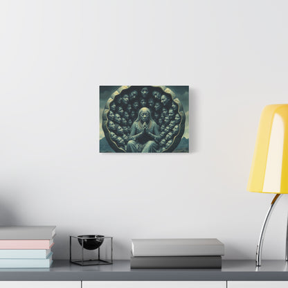 Cetak Kanvas Matte, Hiasan Dinding Spiritual Abstrak, Hiasan Rumah Zen, Hadiah Unik untuk Pencinta Seni, Karya Seni Meditasi