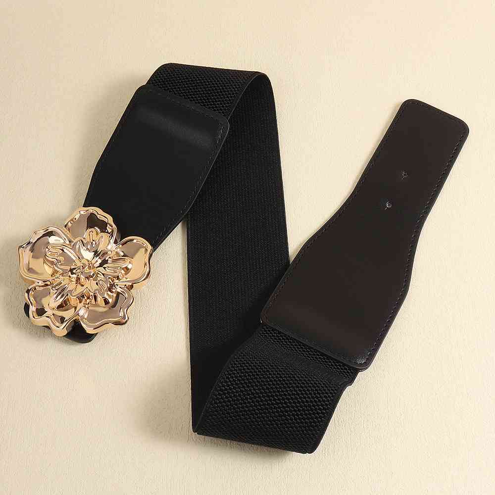 Flower Alloy Buckle Elastic Belt - Munsieur