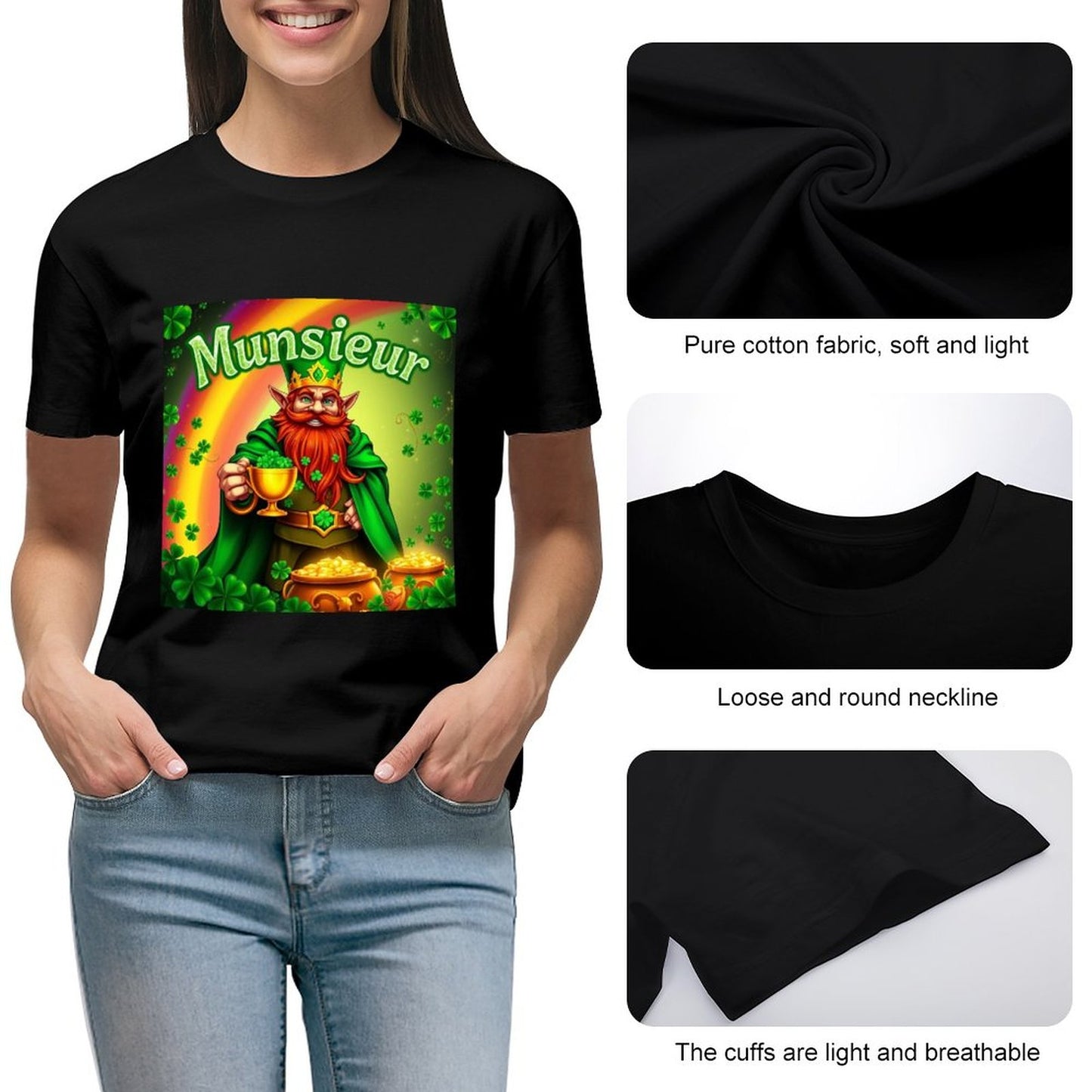 Munsieur St. Patrick's Day Collection T-Shirt for Women – Lucky Charm II