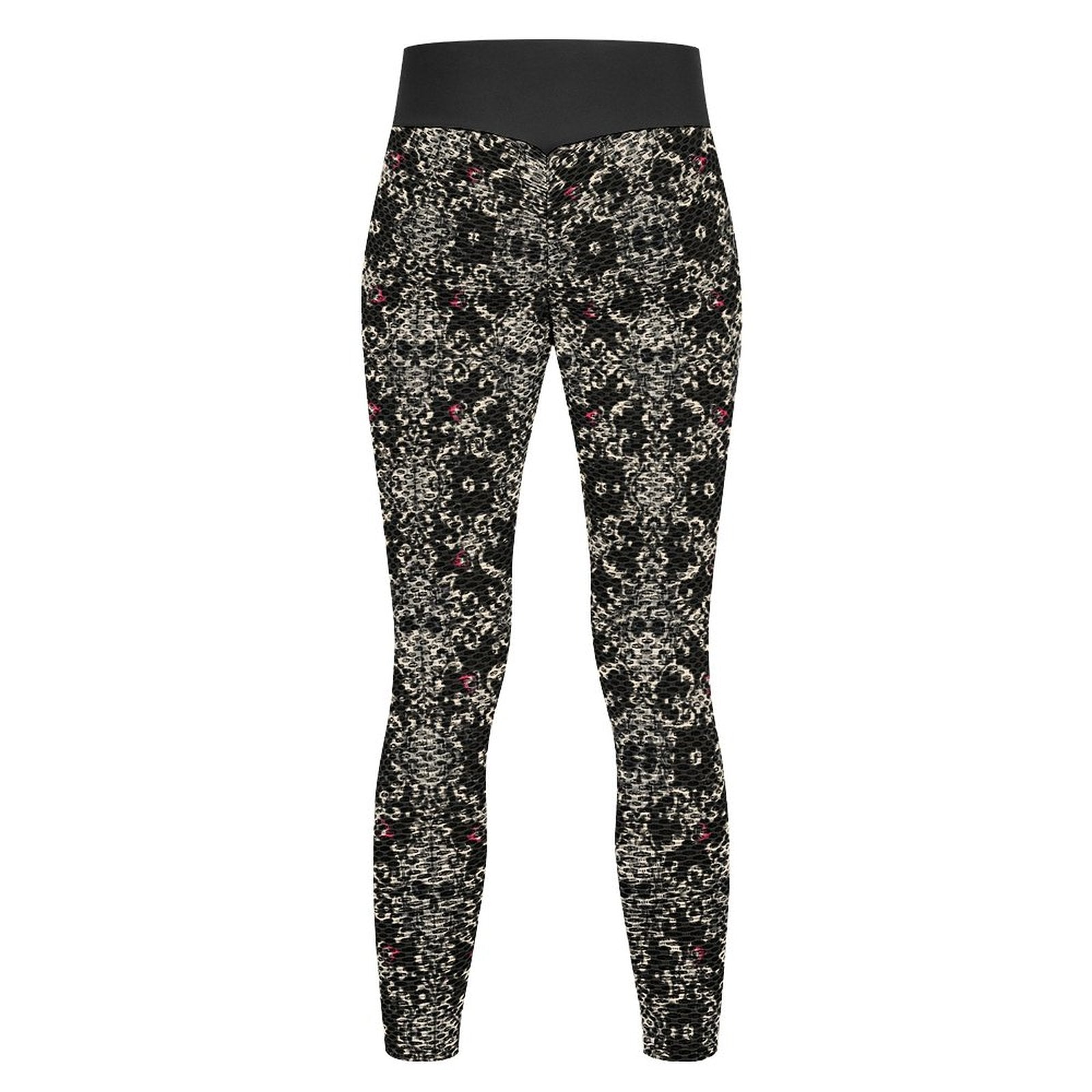 Custom Printed Honeycomb Textured Yoga Leggings for Women